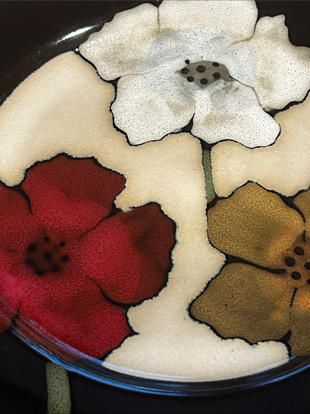 Pfaltzgraff Sarina Set of 4 Floral Ceramic Salad Plates in Red, White, Brown - Picture 9 of 14